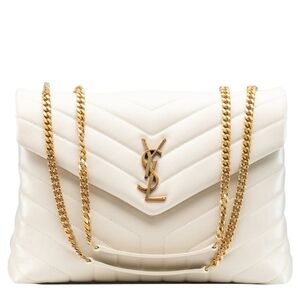 BRAND NEW! YSL Saint Laurent LOULOU MEDIUM BAG IN MATELASSÉ "Y" Blanc Vintage!
